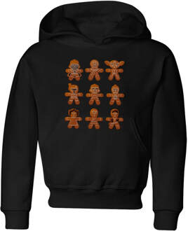 Star Wars Gingerbread Characters Kids' Christmas Hoodie - Black - 110/116 (5-6 jaar) Zwart - S
