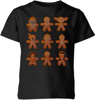 Star Wars Gingerbread Characters Kids' Christmas T-Shirt - Black - 134/140 (9-10 jaar) Zwart - L