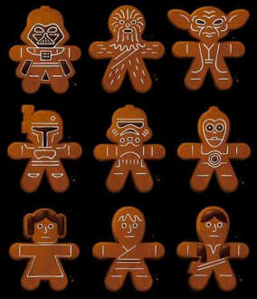 Star Wars Gingerbread Characters Women's Christmas Jumper - Black - S Zwart