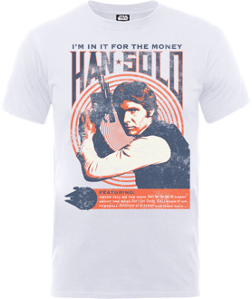 Star Wars Han Solo Retro Poster T-shirt - Wit - XL