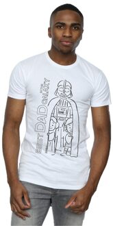 Star Wars Heren Beste Pa In De Melkweg T-Shirt (Wit) - maat XL