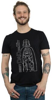Star Wars Heren Beste Pa In De Melkweg T-Shirt (Zwart) - 4XL