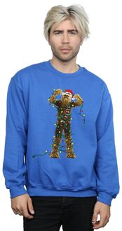 Star Wars Heren Chewbacca Kerstverlichting Sweatshirt (Koningsblauw) - 3XL