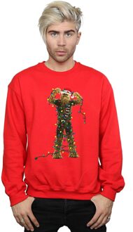 Star Wars Heren Chewbacca Kerstverlichting Sweatshirt (Rood) - maat 3XL