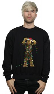 Star Wars Heren Chewbacca Kerstverlichting Sweatshirt (Zwart) - maat 3XL