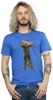 Star Wars Heren Chewbacca Kerstverlichting T-Shirt (Koningsblauw) - 3XL
