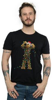 Star Wars Heren Chewbacca Kerstverlichting T-Shirt (Zwart) - S