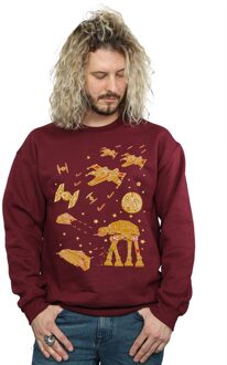 Star Wars Heren Gingerbread Battle Sweatshirt (Bourgondië) - maat M Bourgogne