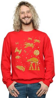 Star Wars Heren Gingerbread Battle Sweatshirt (Rood) - 2XL