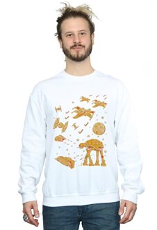 Star Wars Heren Gingerbread Battle Sweatshirt (Wit) - maat 2XL