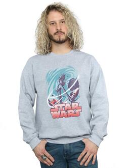 Star Wars Heren Hoth Swirl Sweatshirt (Sportgrijs) - maat M Lichtgrijs