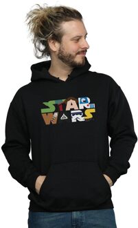 Star Wars Heren Karakter Logo Hoodie (Zwart) - maat