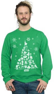 Star Wars Heren Kerstboom Sweatshirt (Iers Groen) - 2XL