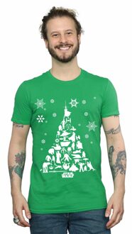 Star Wars Heren Kerstboom T-Shirt (Iers Groen)