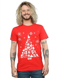 Star Wars Heren Kerstboom T-Shirt (Rood)