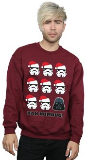 Star Wars Heren Kerstmis Humbug Sweatshirt (Bourgondië) - maat S Bourgogne