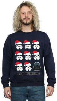 Star Wars Heren Kerstmis Humbug Sweatshirt (Marineblauw) Navy - 3XL
