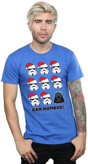 Star Wars Heren Kerstmis Humbug T-Shirt (Koningsblauw) - maat XL
