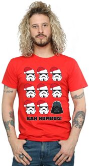 Star Wars Heren Kerstmis Humbug T-Shirt (Rood) - L