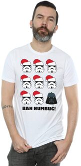 Star Wars Heren Kerstmis Humbug T-Shirt (Wit) - maat 3XL