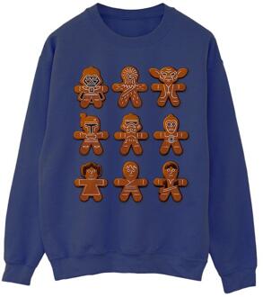 Star Wars Heren Kerstmis Peperkoek Sweatshirt (Marineblauw) Navy - M