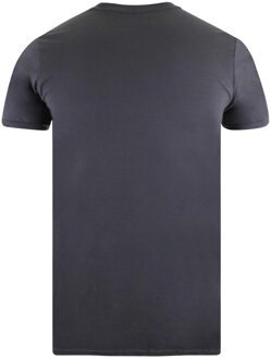 Star Wars Heren May The Force Be With You T-shirt (Houtskool/Geel/Geel) - maat Donkergrijs