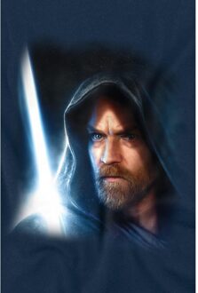 Star Wars Heren Obi Wan Kenobi Poster T-Shirt (Marine) Navy - 2XL
