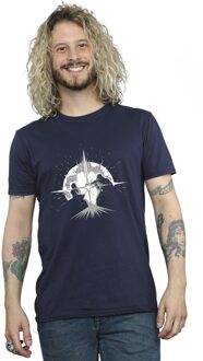 Star Wars Heren Obi-Wan Kenobi Saber Silhouette Fight T-Shirt (Marineblauw) Navy - 2XL