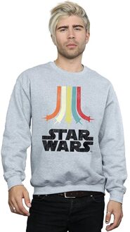 Star Wars Heren Regenboog Sweatshirt (Sportgrijs) - maat 2XL Lichtgrijs