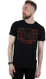Star Wars Heren Richten Computer T-Shirt (Zwart) - M