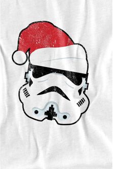 Star Wars Heren Stormtrooper Kerstman T-Shirt (Wit) - maat XL