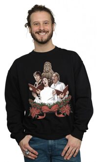 Star Wars Heren Sweatshirt met kerstliedjes (Zwart) - 3XL