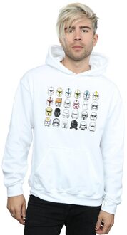 Star Wars Heren Trooper Helmen Hoodie (Wit) - 2XL