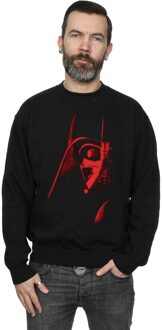 Star Wars Heren Vader Rood Gezicht Sweatshirt (Zwart)