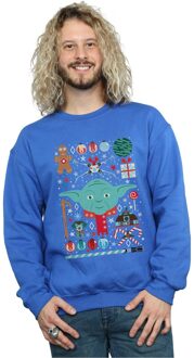 Star Wars Heren Yoda Kerst Sweatshirt (Koningsblauw)