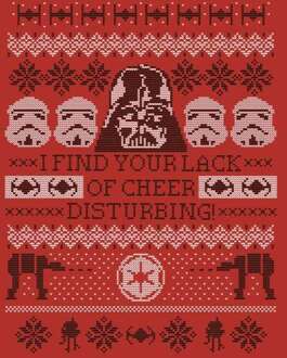 Star Wars I Find Your Lack Of Cheer Disturbing kersttrui - Rood - S