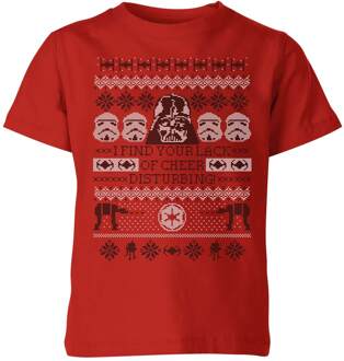 Star Wars I Find Your Lack Of Cheer Disturbing Kinder kerst T-shirt - Rood - 146/152 (11-12 jaar) - XL