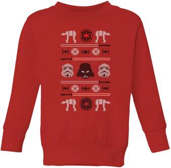 Star Wars Imperial Knit Kids' Christmas Jumper - Red - 122/128 (7-8 jaar) - Rood - M