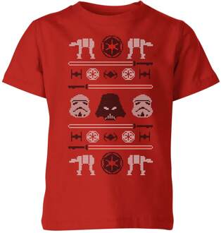 Star Wars Imperial Knit Kids' Christmas T-Shirt - Red - 110/116 (5-6 jaar) Rood - S
