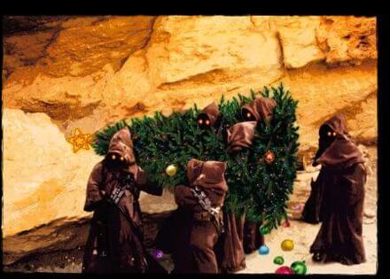 Star Wars Jawas Christmas Tree Women's Christmas T-Shirt - Black - 3XL - Zwart