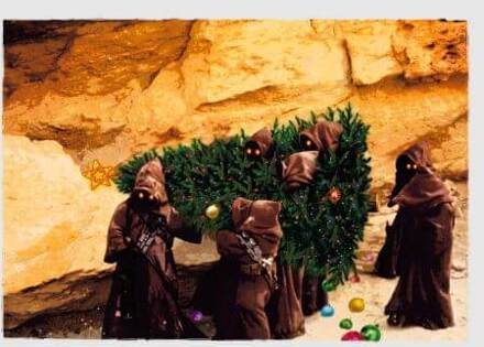 Star Wars Jawas Christmas Tree Women's Christmas T-Shirt - Grey - M - Grijs