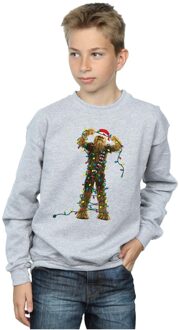 Star Wars Jongens Chewbacca Kerstverlichting Sweatshirt (Sportgrijs) Lichtgrijs - 5-6J / 110-116cm
