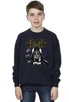 Star Wars Jongens Darth Vader Comp Logo Sweatshirt (Marineblauw) - maat 12-13J / 152-158cm Navy