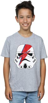 Star Wars Jongens Glam Stormtrooper Bliksemschicht Katoenen T-Shirt (Sportgrijs) - maat 9-11J / 128cm-146cm Lichtgrijs