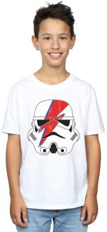 Star Wars Jongens Glam Stormtrooper Bliksemschicht Katoenen T-Shirt (Wit) - maat 12-13J / 152-158cm