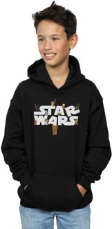 Star Wars Jongens Kiddie Logo Hoodie (Zwart) - 3-4J / 98-104cm