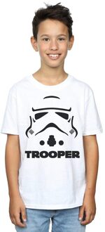 Star Wars Jongens Stormtrooper Katoenen T-Shirt (Wit)