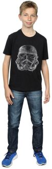 Star Wars Jongens Stormtrooper Krabbel Helm T-Shirt (Zwart) - 9-11J / 128cm-146cm
