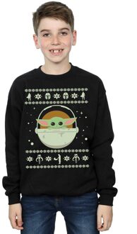 Star Wars Jongens The Mandalorian Het Kind Kerstmis Sweatshirt (Zwart) - maat 3-4J / 98-104cm