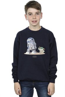 Star Wars Jongens The Mandalorian R2D2 en Grogu Sweatshirt (Marineblauw) Navy